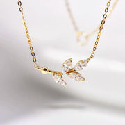 Dainty Leaf Necklace 14k Gold Plated/Sterling Silver