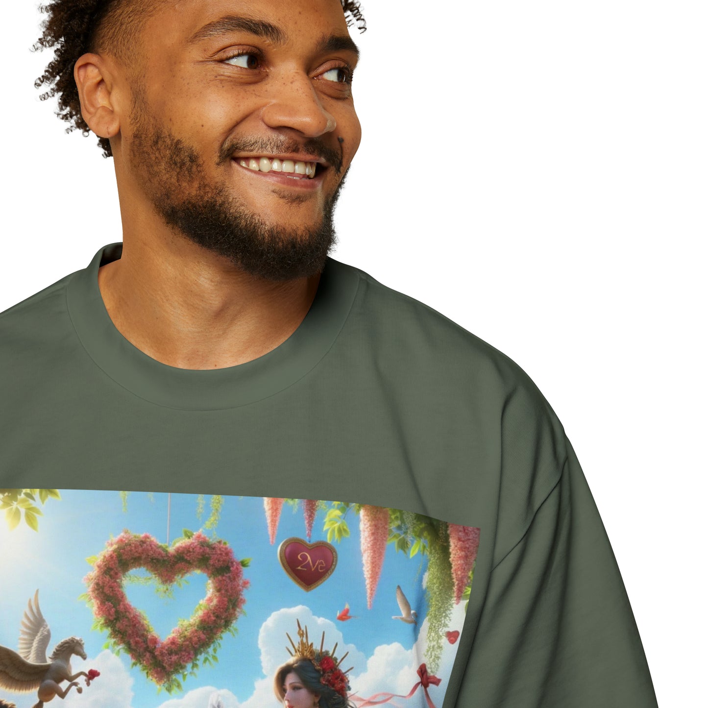 LOVE-2-LOVE-U Men's Heavy Oversized Tee