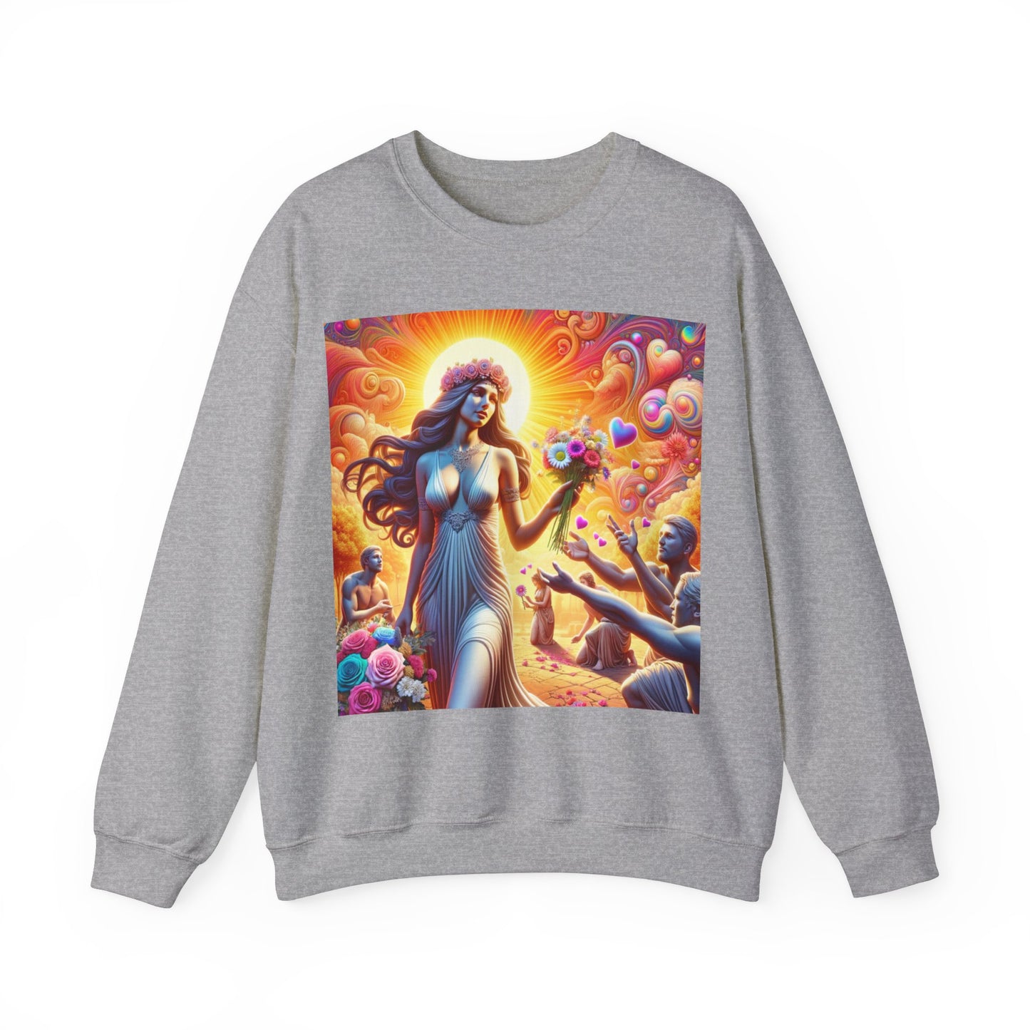 Love Goddess showered with Gifts Unisex Heavy Blend™ Crewneck Sweatshirt