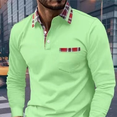 All Season Button Top with Pocket Men's Long Sleeve Shirt