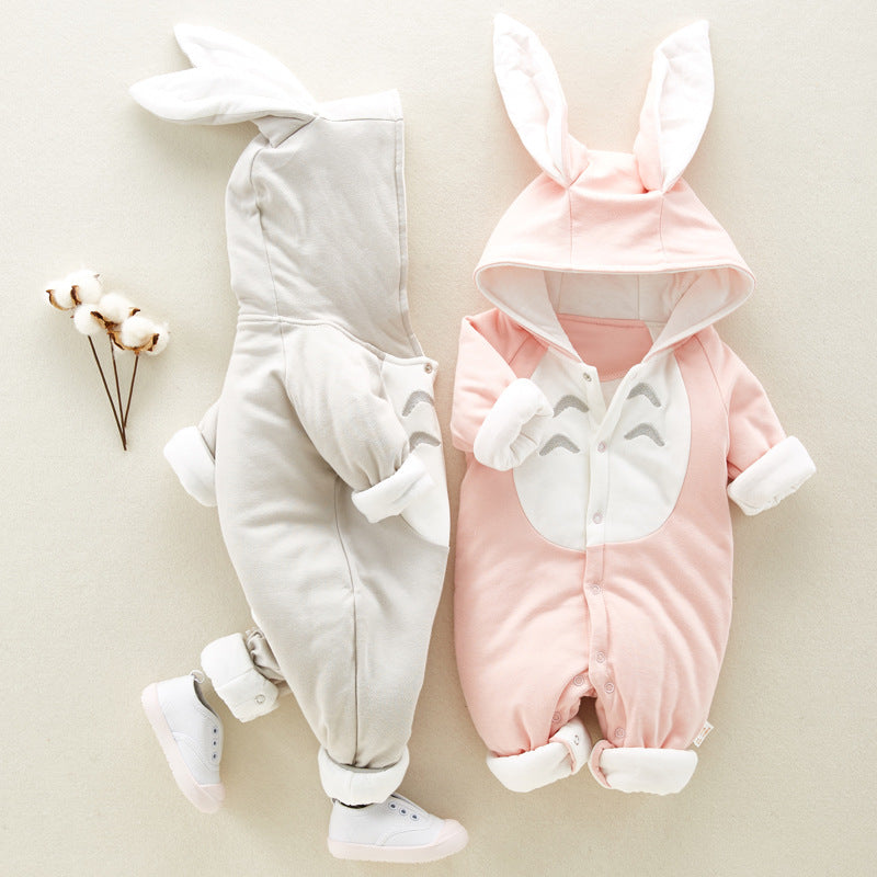 Cotton Padded Baby/Newborn Romper Hooded Bunny Onesie