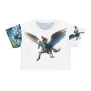 Fairy Princess Unicorn Wings Crop Tee