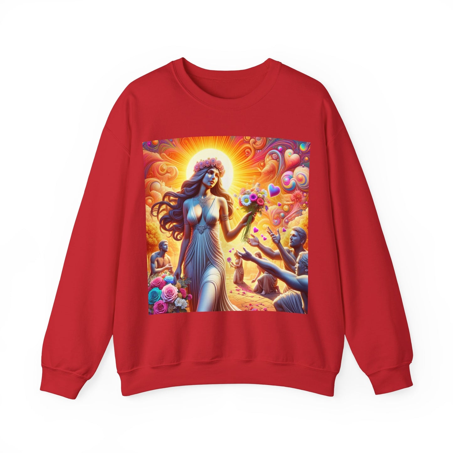 Love Goddess showered with Gifts Unisex Heavy Blend™ Crewneck Sweatshirt