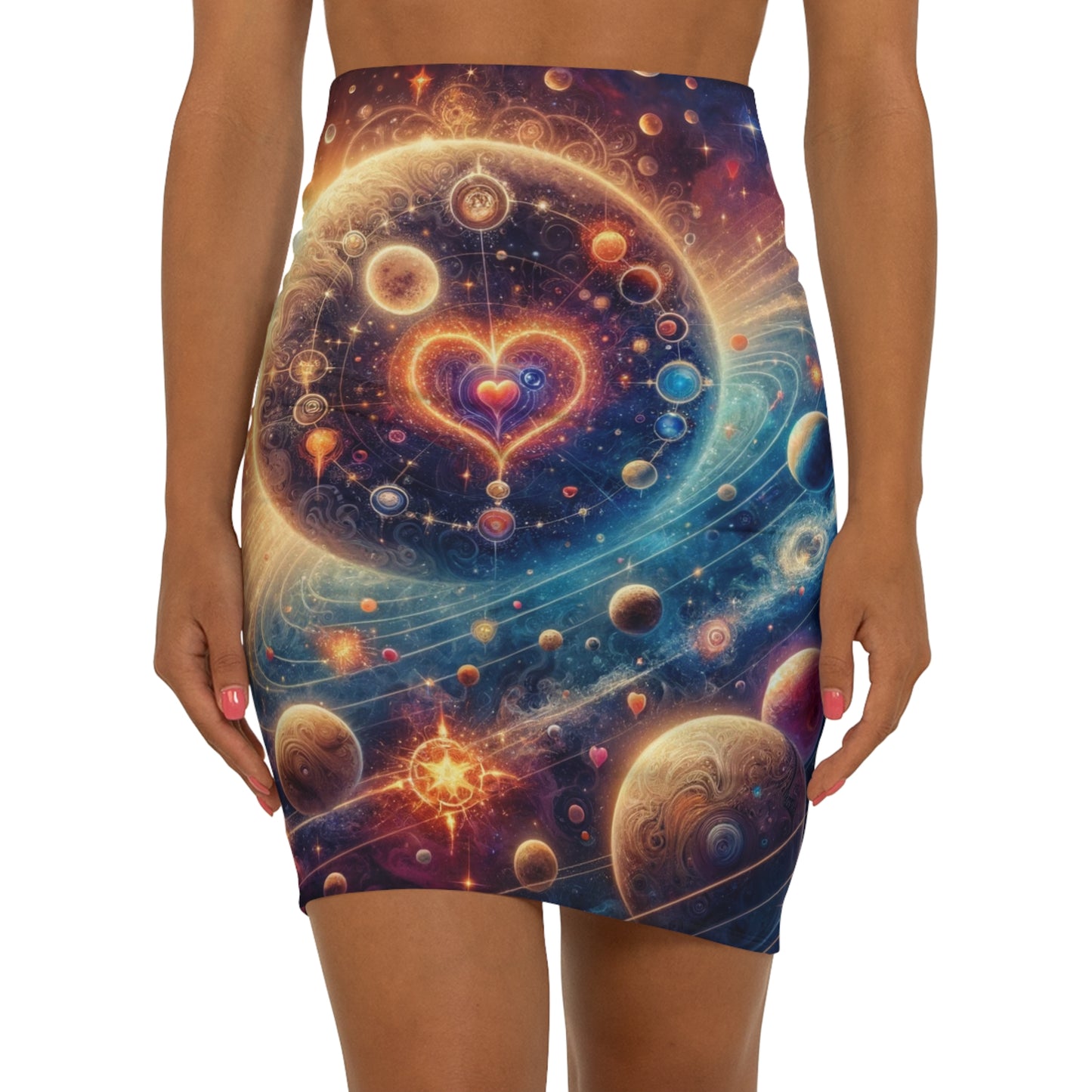 Cosmic Love the Galaxy Love Collection Women's Mini Skirt