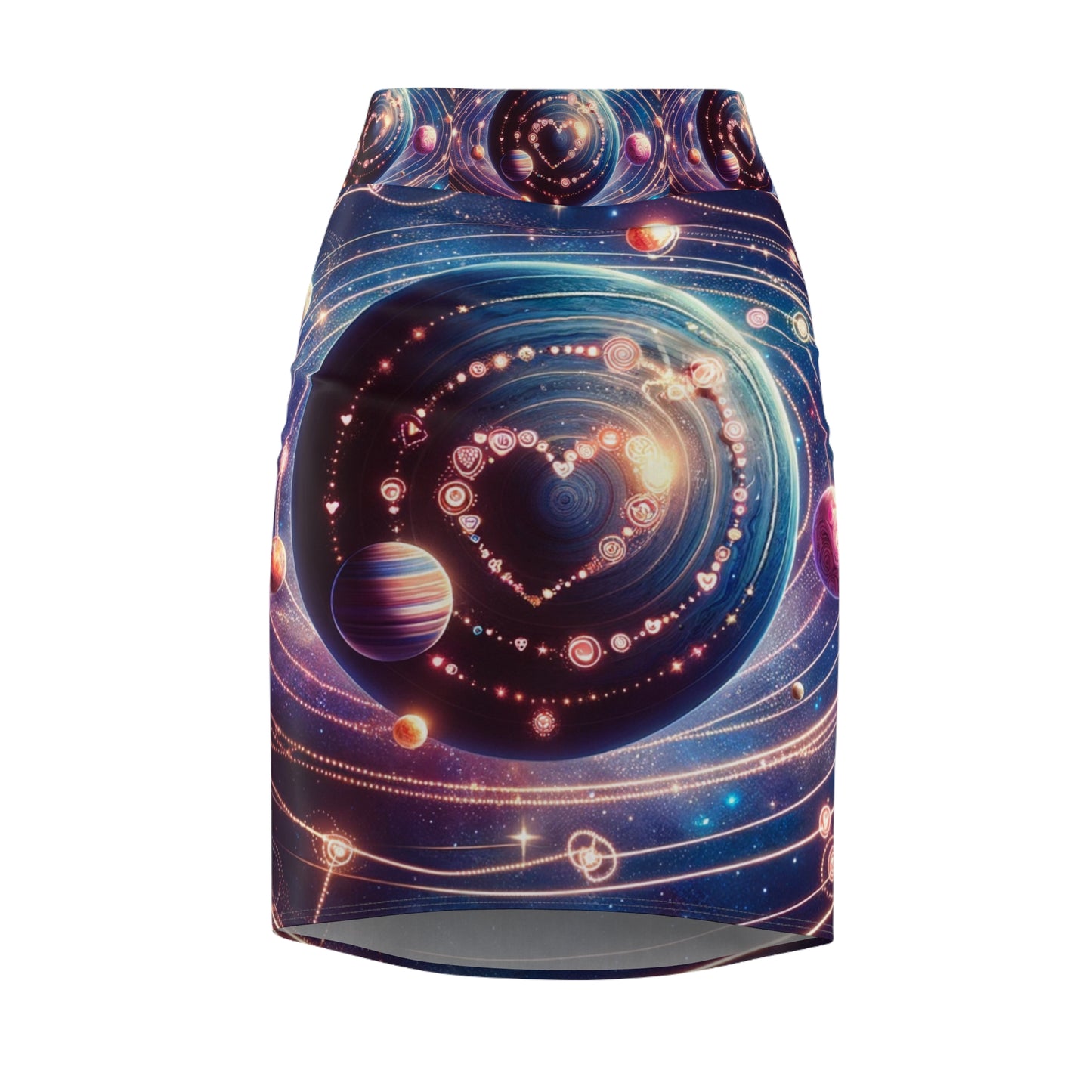 Cosmic Planet Love the Galaxy Love Collection Women's Pencil Skirt