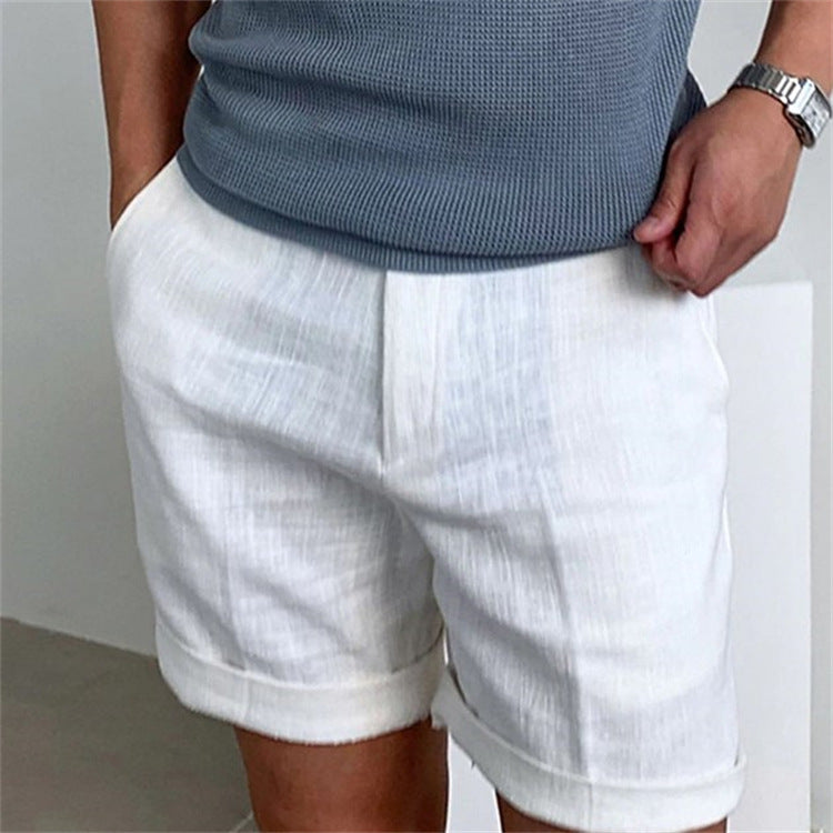 Men's Slant Pockets Pure Color Comfort Breathable Everyday Shorts