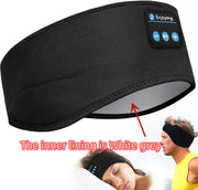 Wireless Bluetooth Headphones Headband Thin Soft Elastic Comfortable Music Ear Phones Eye Mask For Side Sleeper Sports