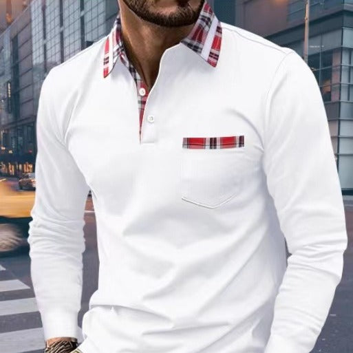 All Season Button Top with Pocket Men's Long Sleeve Shirt