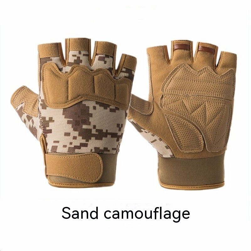 Men's And Women's Camouflage Short Finger Outdoor Sports - Gym - Bicycle - Motorcycle Riding Gloves & More..