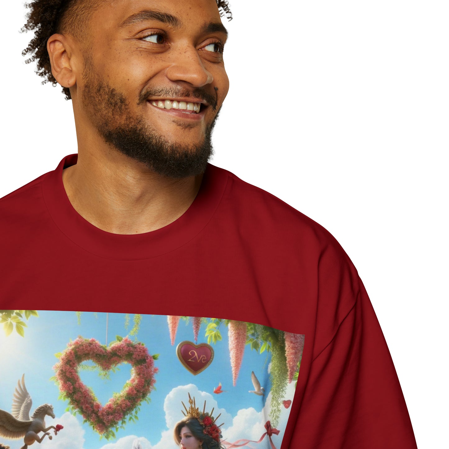 LOVE-2-LOVE-U Men's Heavy Oversized Tee