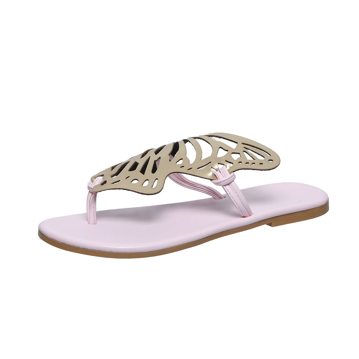 Hollow Butterfly Flip-Flops - Summer Sandals For Women - Casual Beach Shoes - New Low Heel Flat Slides Slippers