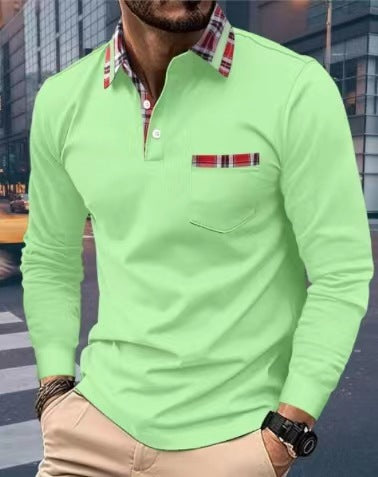 All Season Button Top with Pocket Men's Long Sleeve Shirt