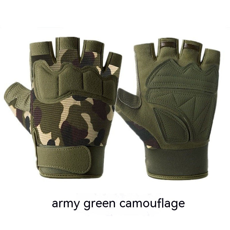 Men's And Women's Camouflage Short Finger Outdoor Sports - Gym - Bicycle - Motorcycle Riding Gloves & More..