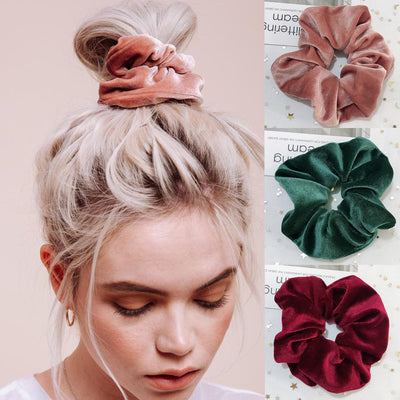 Flannel Hair Tie Hair Rope - Velvet Fashion Ponytail Hair Accessories