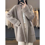 Women's Oversize Mid-length Sweater Cardigan