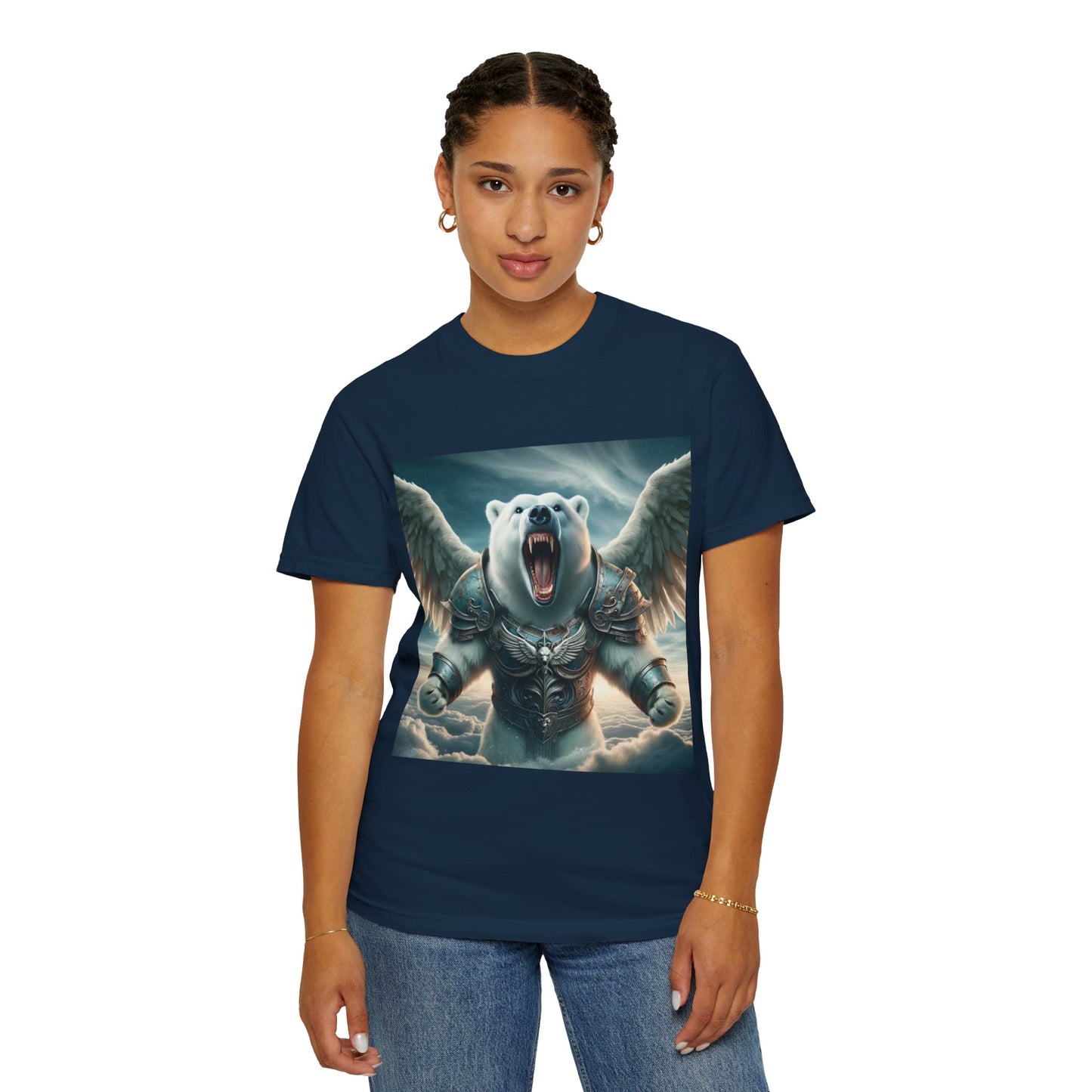 Polar Bear Power Unisex Garment-Dyed T-shirt