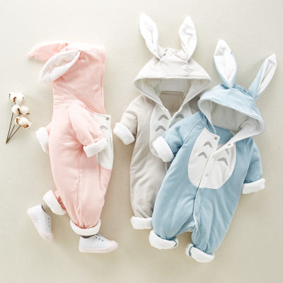 Cotton Padded Baby/Newborn Romper Hooded Bunny Onesie