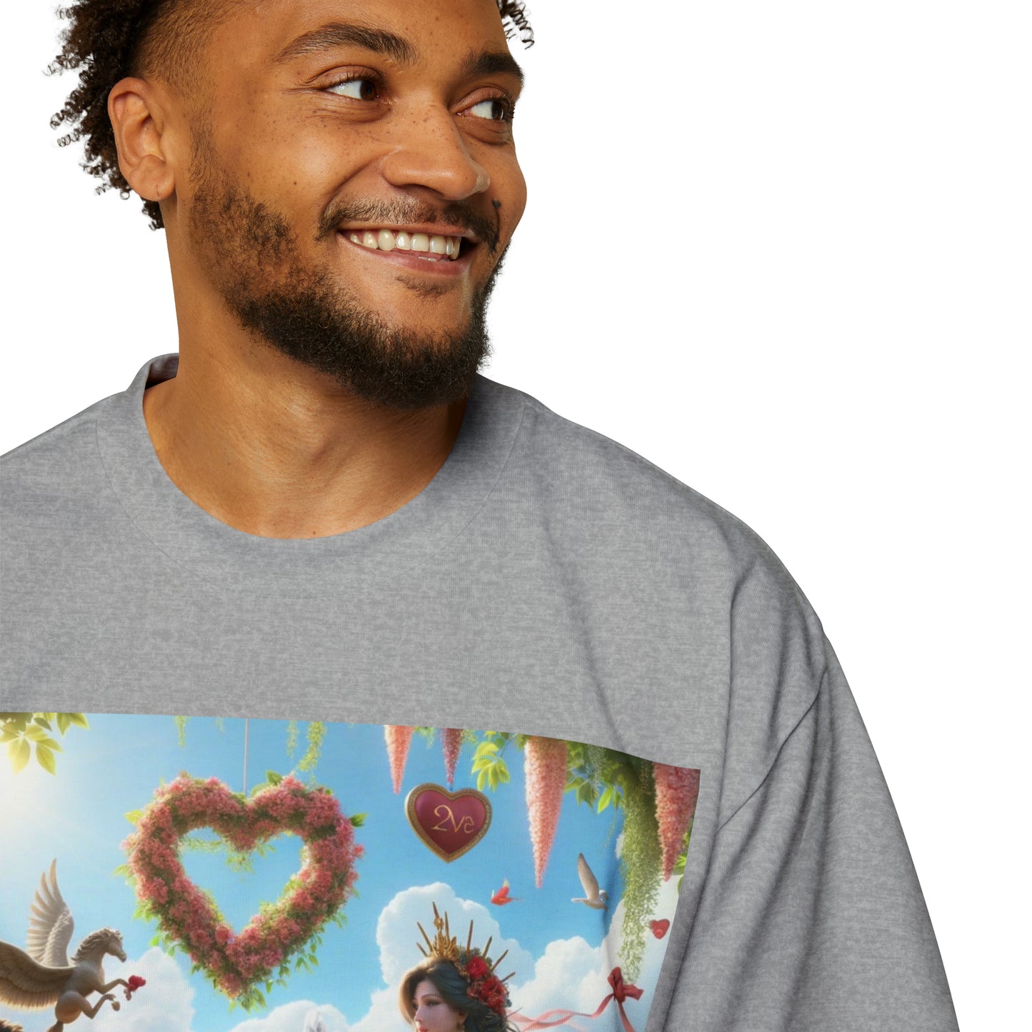 LOVE-2-LOVE-U Men's Heavy Oversized Tee