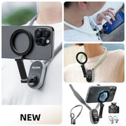 Hands-Free Silicone Phone Magnetic Neck Mount Quick Release Hold For Phone Safe Magnetic Suction Cell Phone Neck Hanging Bracket Film, Go Live, Face-Time Hands-Free