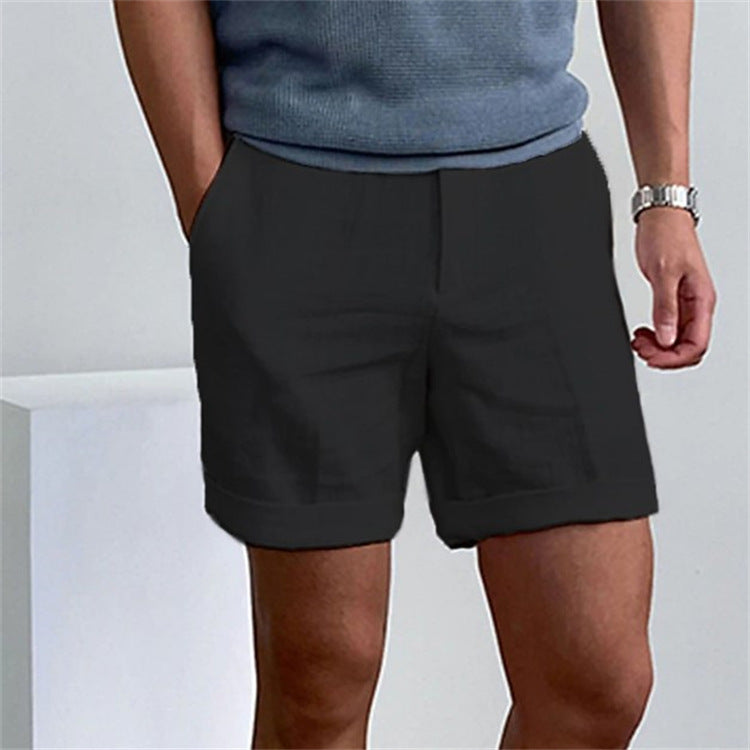 Men's Slant Pockets Pure Color Comfort Breathable Everyday Shorts