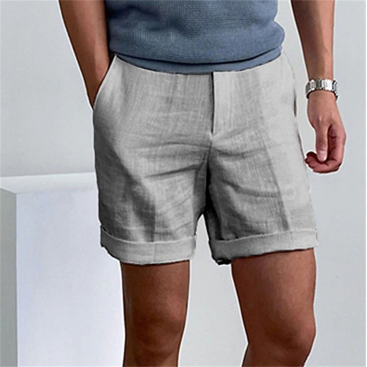 Men's Slant Pockets Pure Color Comfort Breathable Everyday Shorts