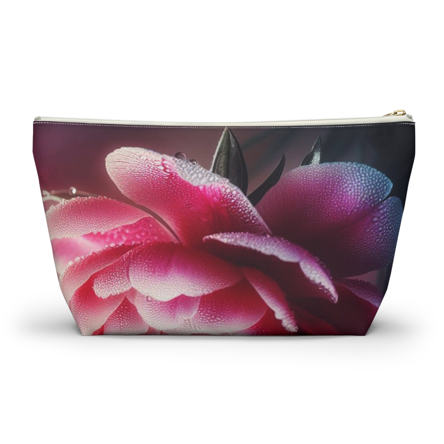 Peony Flowers Accessory T-Bottom Pouch - Travel Pouch, Makeup Bag, Accessories Pouch