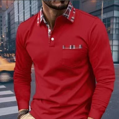 All Season Button Top with Pocket Men's Long Sleeve Shirt