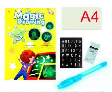 Educational Drawing Pad 3D Magic 8 Light Effects Puzzle Board Sketchpad