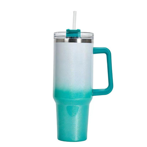 40oz Straw Coffee Insulation Cup With Handle Portable Car Stainless Steel Water Bottle Large Capacity Travel BPA Free Thermal Mug