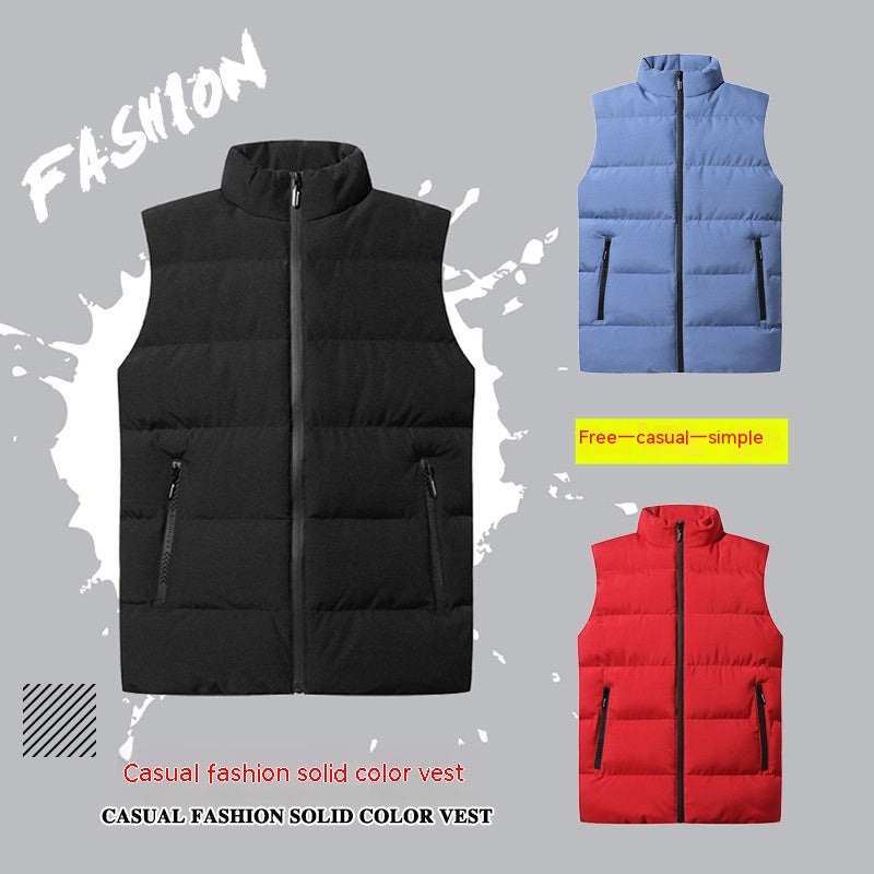 All Seasons Leisure Fashion Zipper Solid Color Vest