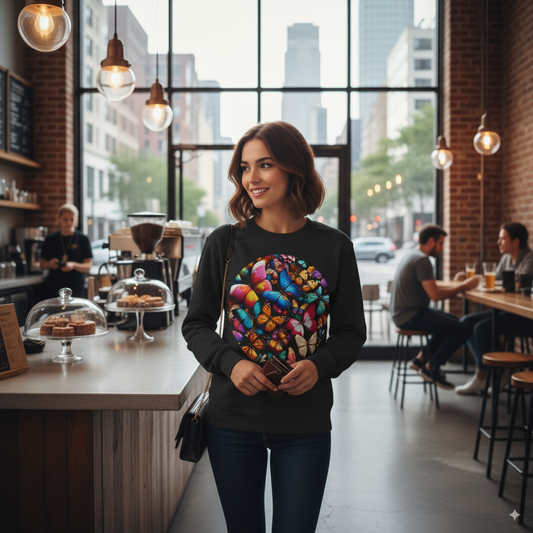 Vibrant Butterflies Sweatshirt