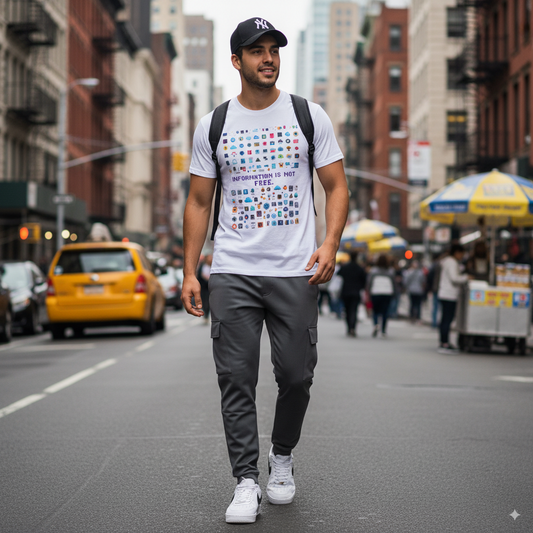 Information is not FREE Unisex T-Shirt Bold Statement on Technology Costs