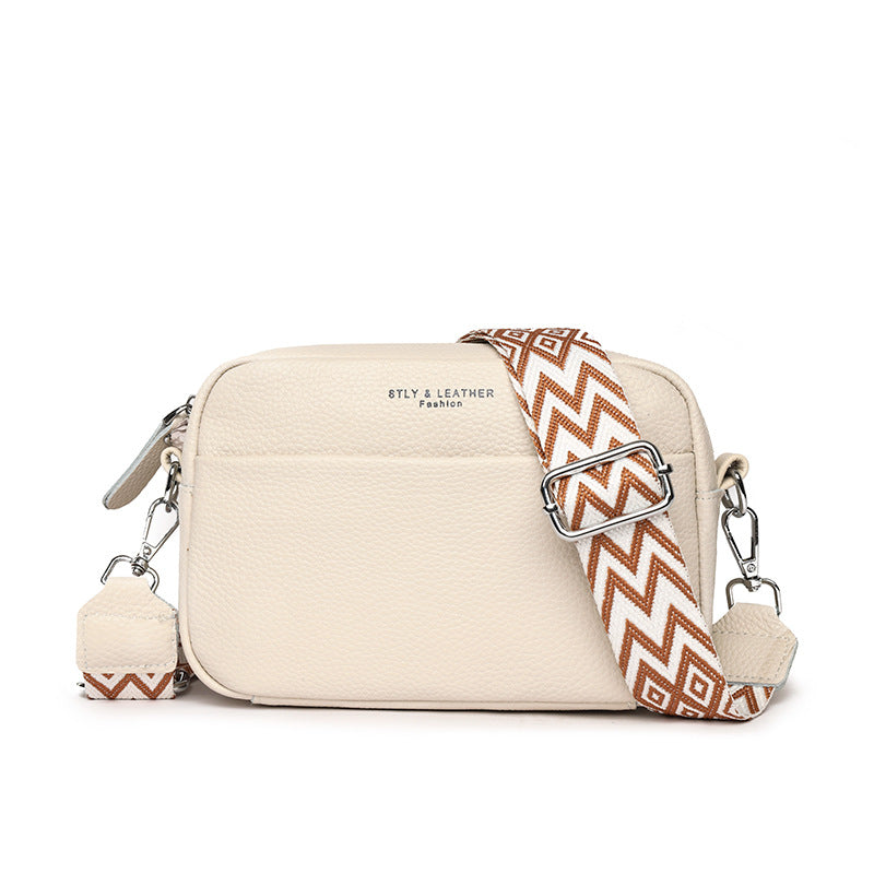 Shoulder Crossbody Square Bag Wide Shoulder Strap