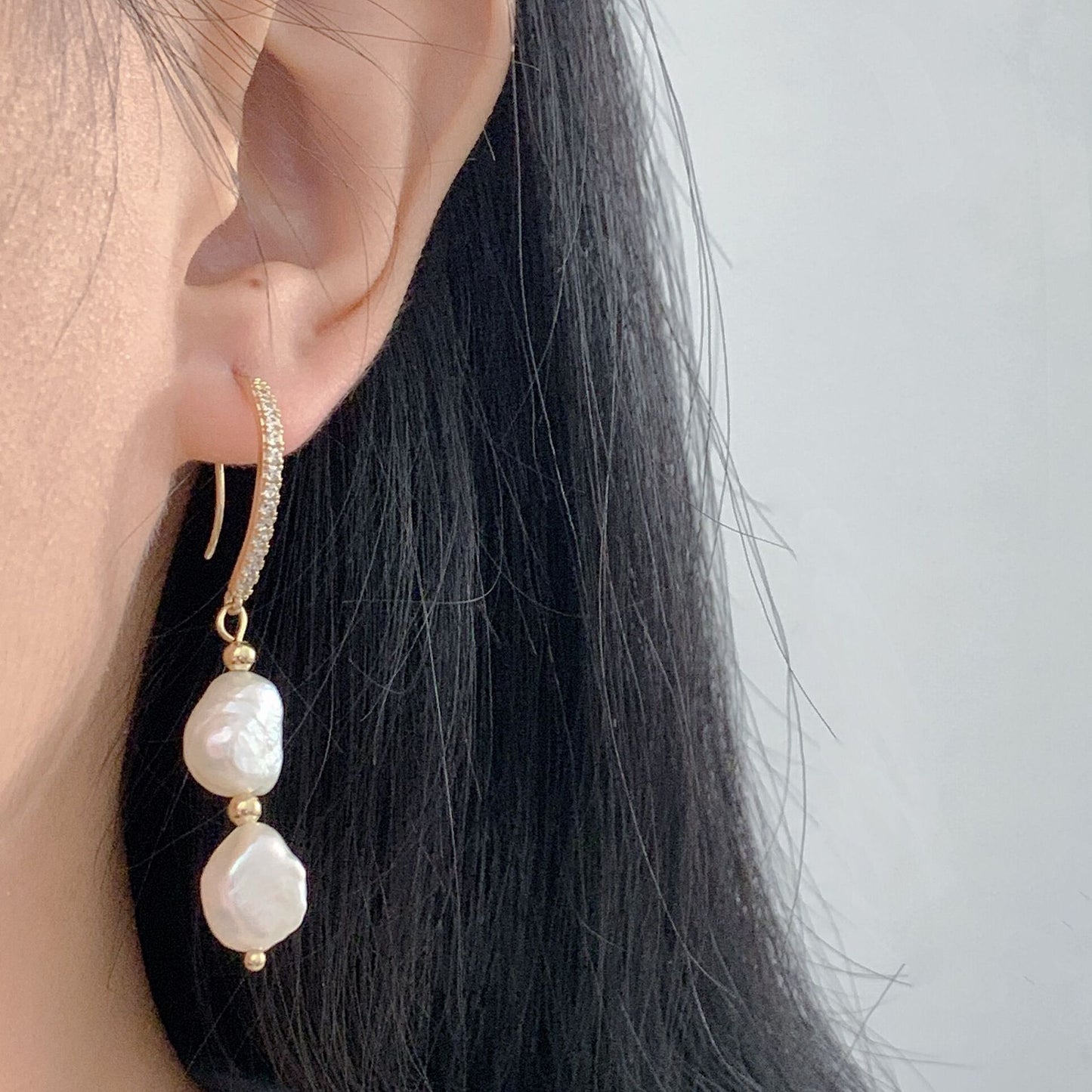 Freshwater Cultured Pearl Dangle Earrings