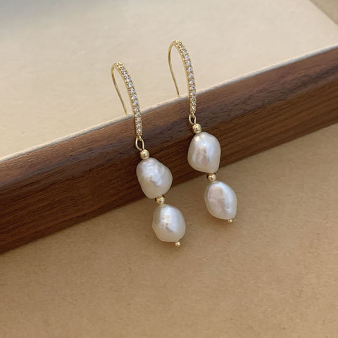 Freshwater Cultured Pearl Dangle Earrings