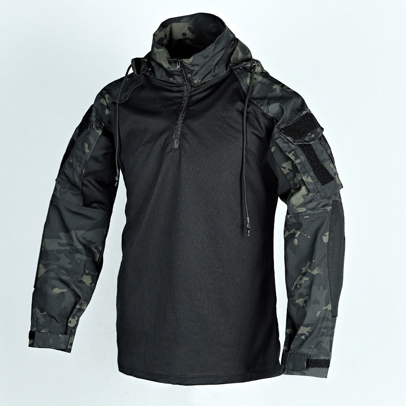 Spring - Summer -Fall - Winter All Year Long-sleeved Detachable Hood Shirt Comfortable Militant Outdoors Style Men's Clothing