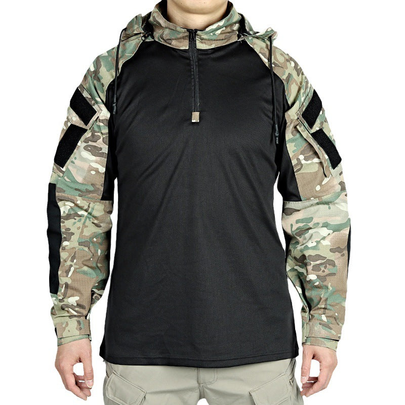 Spring - Summer -Fall - Winter All Year Long-sleeved Detachable Hood Shirt Comfortable Militant Outdoors Style Men's Clothing