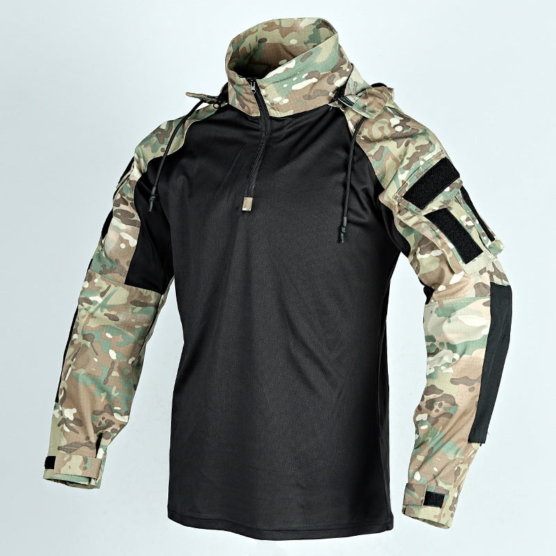 Spring - Summer -Fall - Winter All Year Long-sleeved Detachable Hood Shirt Comfortable Militant Outdoors Style Men's Clothing