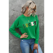 St. Patrick's Day Fashion Lucky Pullover Sweater Women's