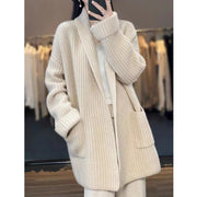 Women's Oversize Mid-length Sweater Cardigan