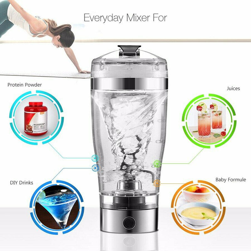 Home or Gym Drink Mixer - Electric Protein Shake Stirrer - USB Shake Bottle Milk - Coffee - All Drinks Blender Charging Electric Shaker Cup