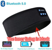 Wireless Bluetooth Headphones Headband Thin Soft Elastic Comfortable Music Ear Phones Eye Mask For Side Sleeper Sports