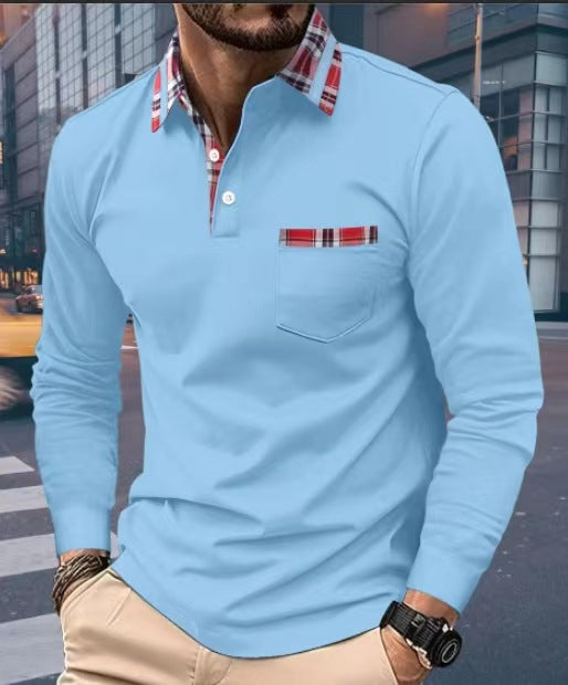 All Season Button Top with Pocket Men's Long Sleeve Shirt