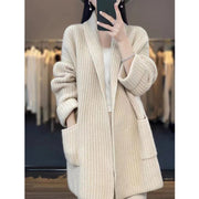 Women's Oversize Mid-length Sweater Cardigan