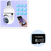 Wi-Fi CAMERA 1080P Bulb 4X Zoom - Home 5G Video Alarm Monitor