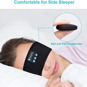 Wireless Bluetooth Headphones Headband Thin Soft Elastic Comfortable Music Ear Phones Eye Mask For Side Sleeper Sports