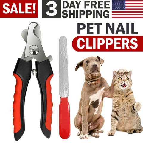 Dog and Cat Nail Clippers Nail Trimmer With Safety Guard Razor  Pet Grooming