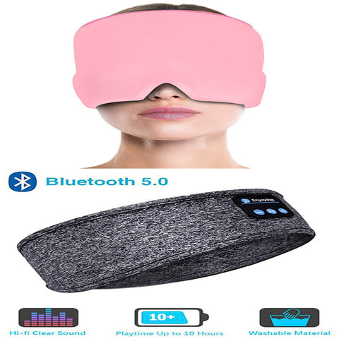 Wireless Bluetooth Headphones Headband Thin Soft Elastic Comfortable Music Ear Phones Eye Mask For Side Sleeper Sports