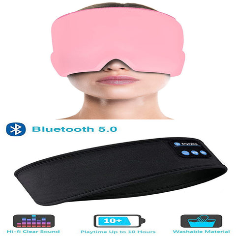 Wireless Bluetooth Headphones Headband Thin Soft Elastic Comfortable Music Ear Phones Eye Mask For Side Sleeper Sports