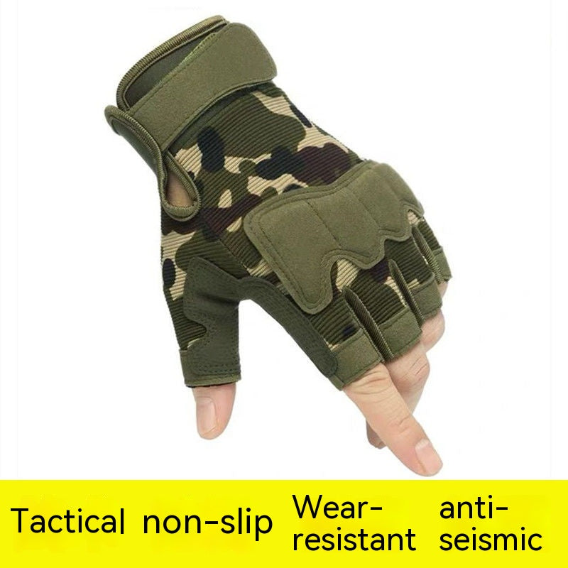 Men's And Women's Camouflage Short Finger Outdoor Sports - Gym - Bicycle - Motorcycle Riding Gloves & More..